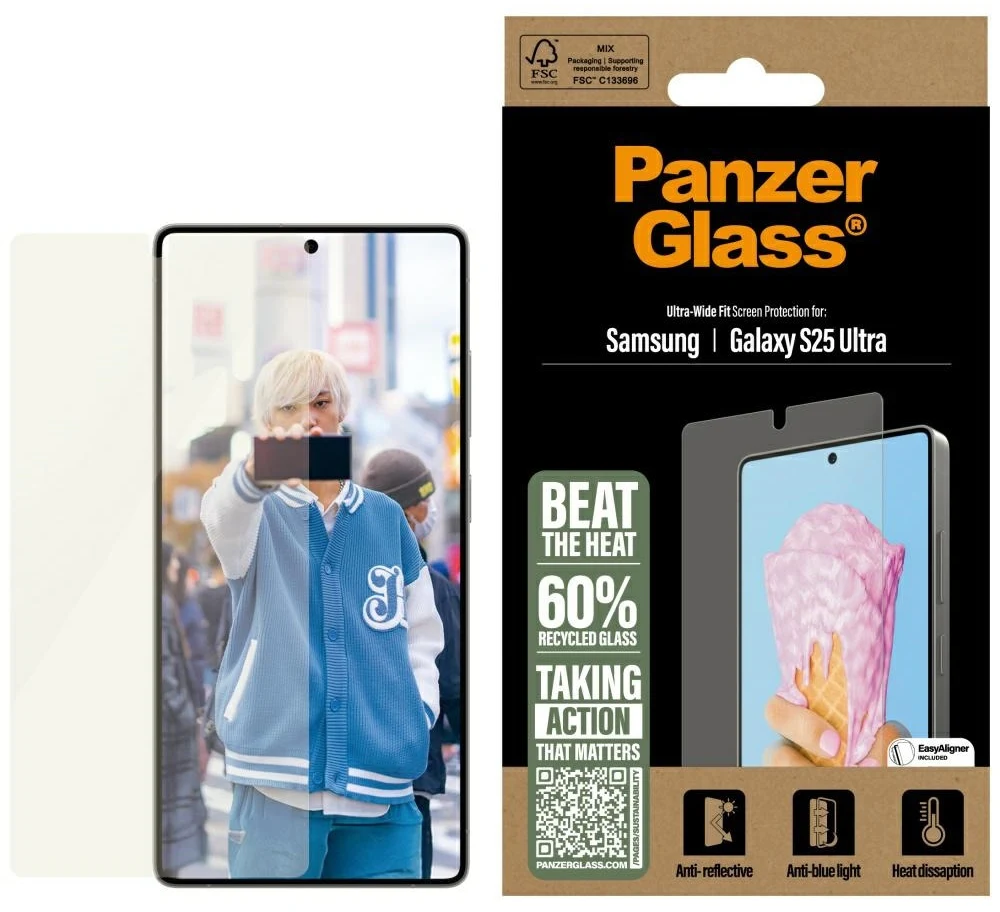 PanzerGlass All-in-One Ultra-Wide Fit Rūdīts stikls