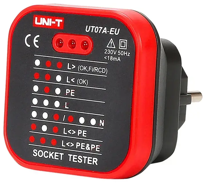 UNI-T UT07A-EU power outlet tester