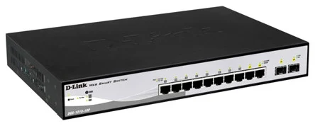Switch 280mm D-Link DGS-1210-10P 2*SFP/ 8*GE