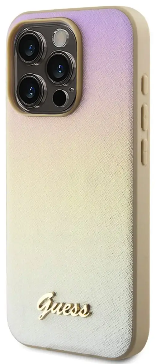 Guess PU Leather Iridescent Metal Script