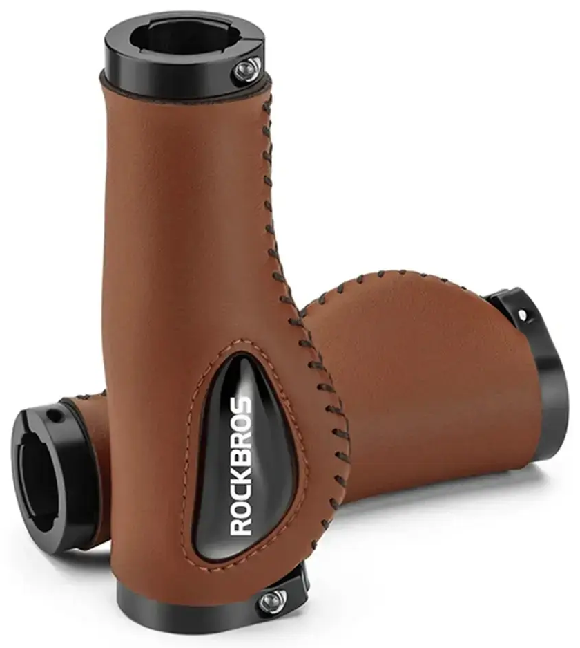 Rockbros 40720001002 leather bicycle grips -