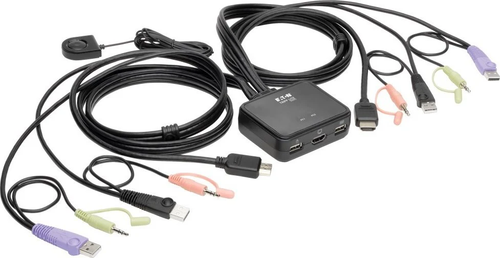 Eaton 2-portu USB/HD kabeļa KVM pārslēdzējs