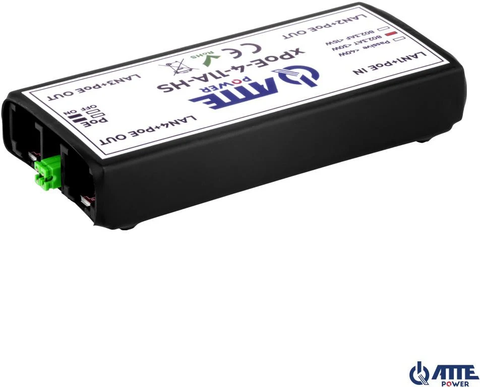 Atte SWITCH POE, EXTENDER XPOE-4-11A-HS 4-PORTOWY