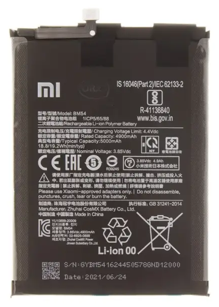 BM54 Xiaomi Original Battery 5000mAh (Service