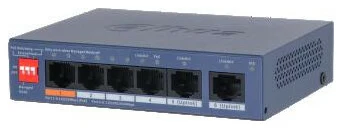 Nevadāms centrmezgls DAHUA Switch||DH-CS4006-4ET2GT-60|Tips L2|PoE porti