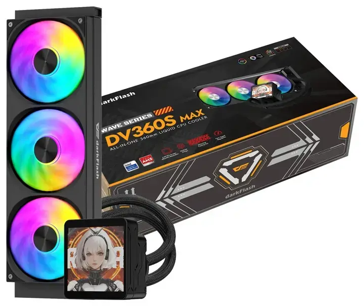 DarkFlash DV360S MAX CPU Cooler (Black)