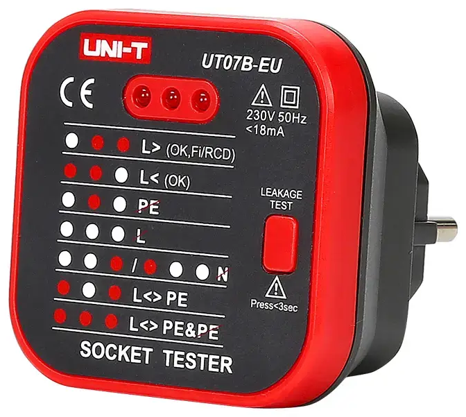 UNI-T UT07B-EU power outlet tester