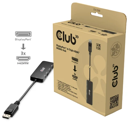 Club 3D CLUB3D CSV-7330 DisplayPort sadalītājs