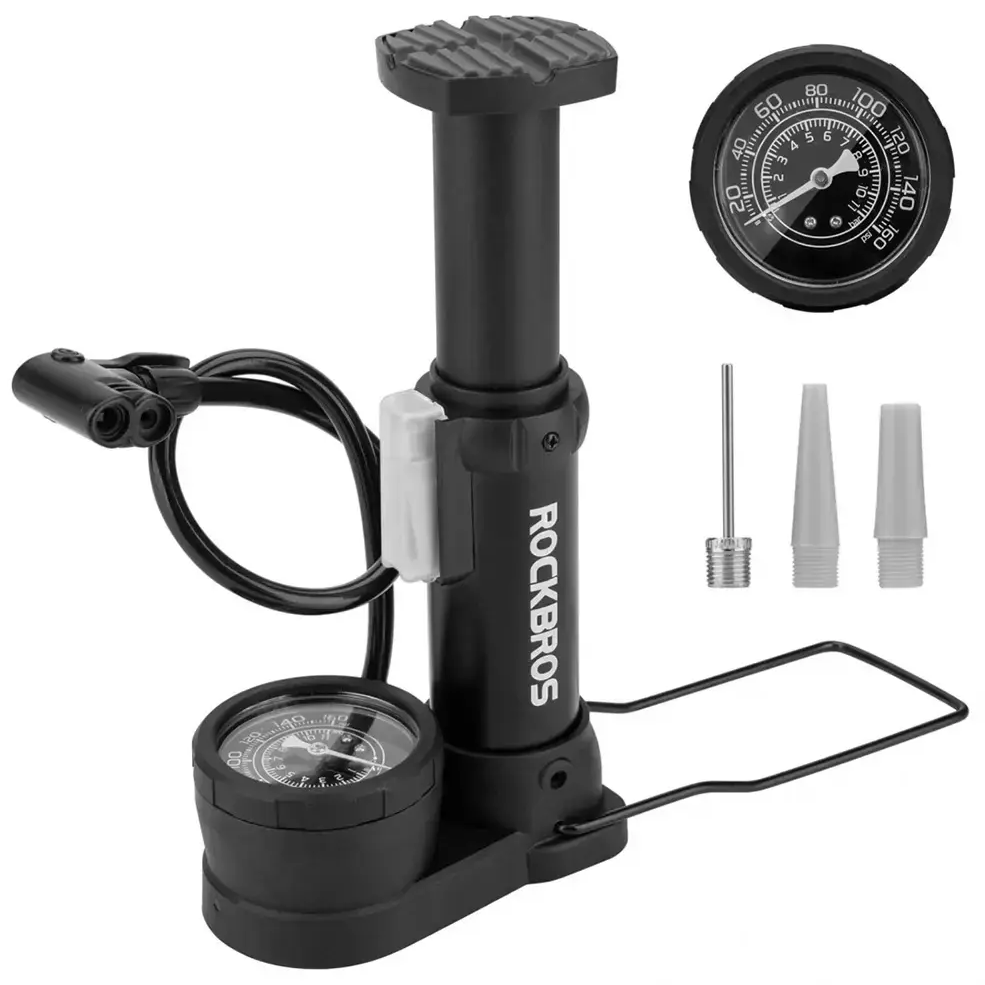 Rockbros 42610002001 floor bicycle pump with