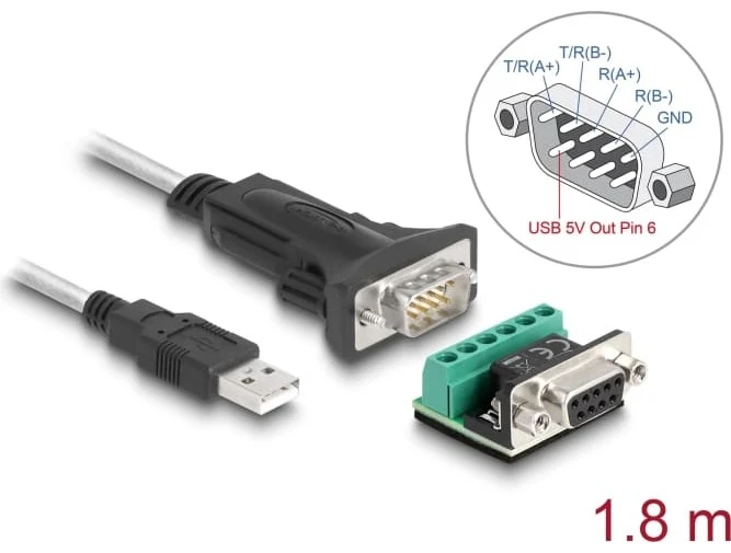 USB kabelis Delock USB-A - RS-232