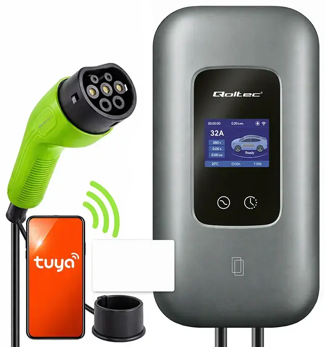 Qoltec EV Uzlādes Stacija Type2 |