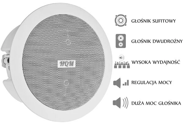 Iekaramais griestu skaļrunis PA HQM-SOZ1625 16W