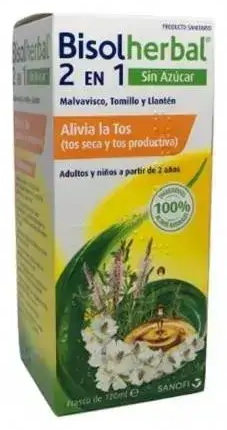 Sanofi Bisolherbal 2-in-1 bezcukura sīrups sausam