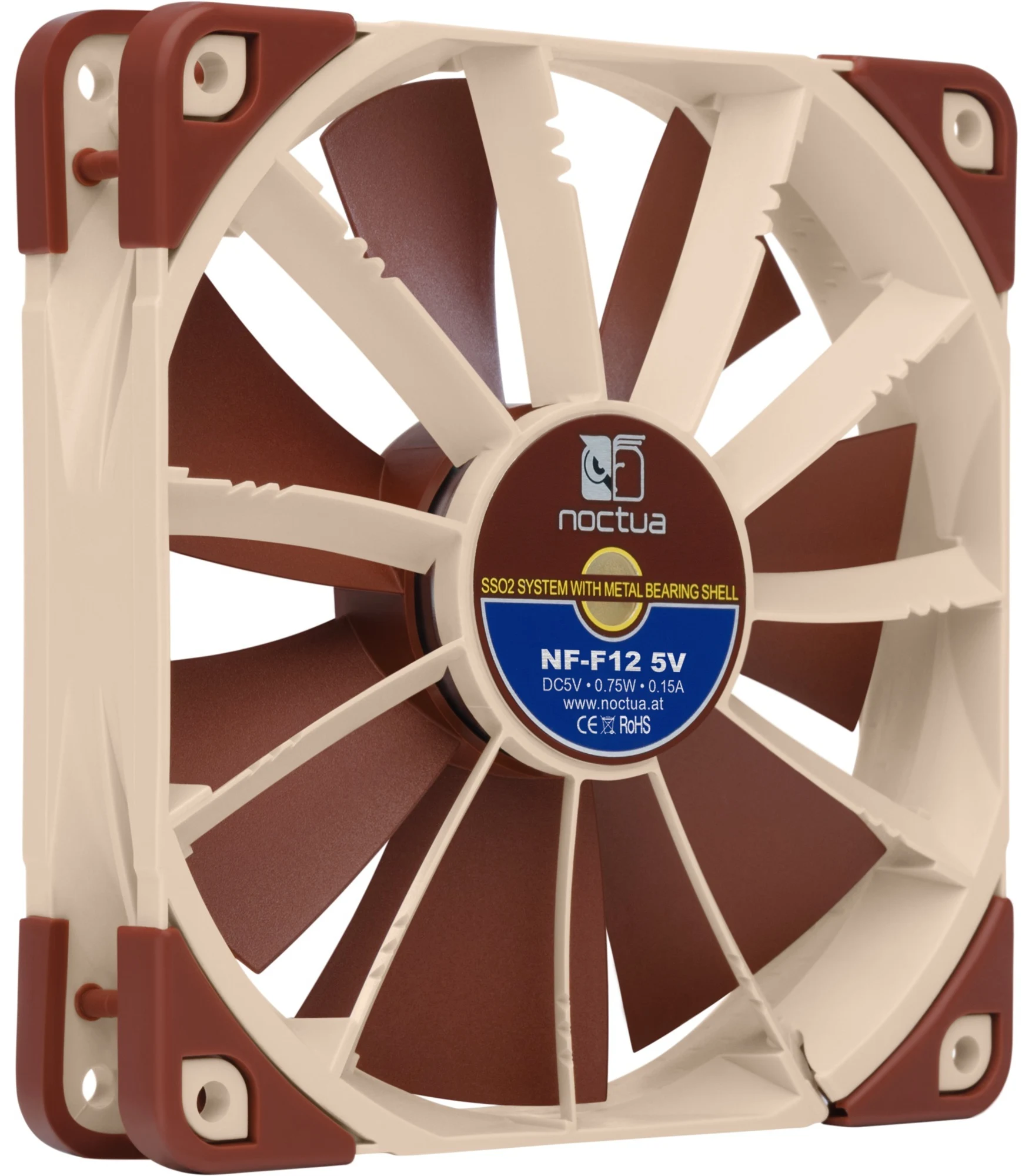 Noctua NF-F12 5V 120x120x25mm, 3-polu ventilators