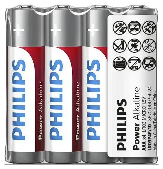 Battery PHILIPS AAA 4pcs Power Alkaline