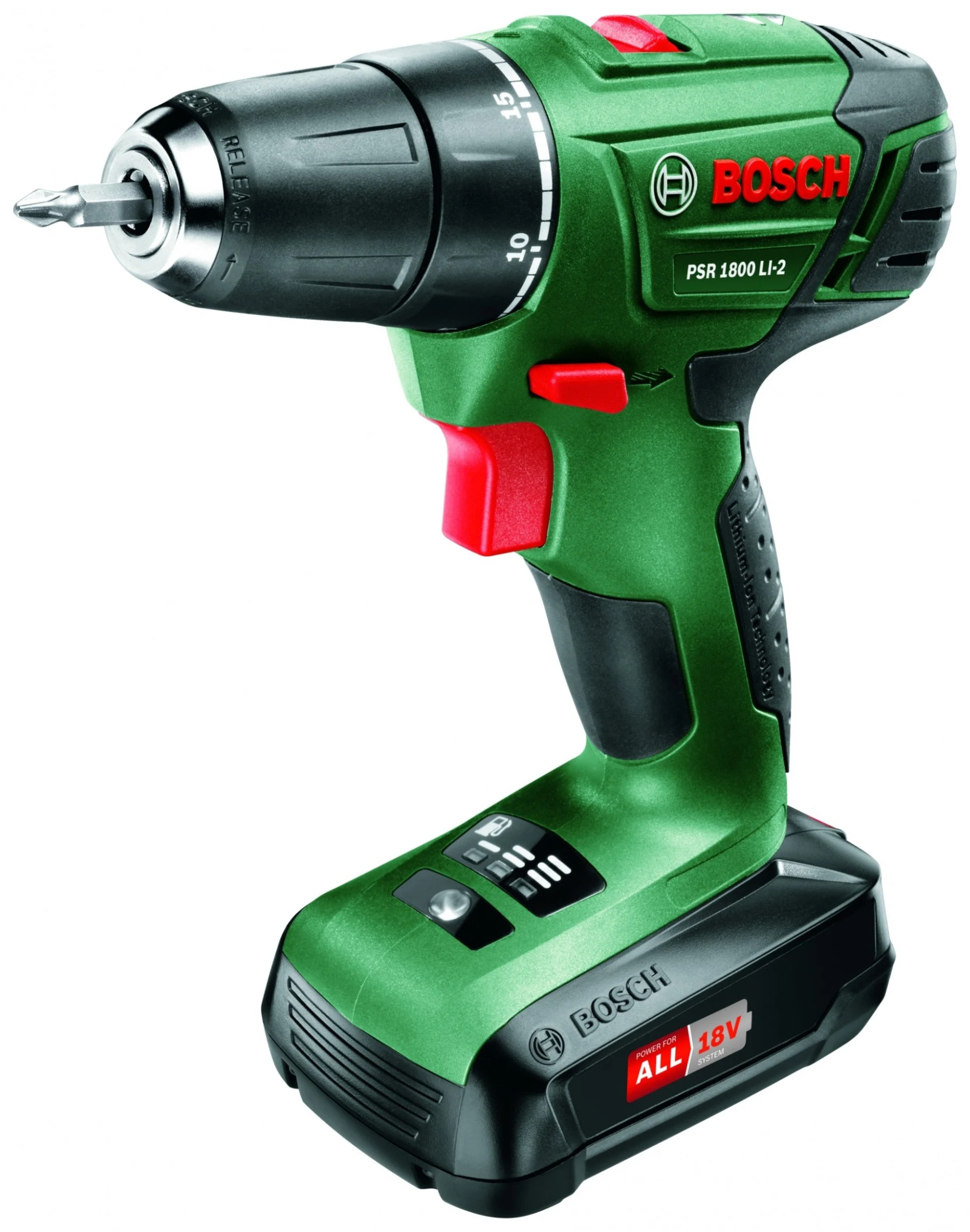 Urbjmašīna-skrūvgriezis Bosch PSR 1800 LI-2, solo
