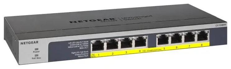 Netgear Switch GS108PP (GS108PP-100EUS) (GS108PP100EUS)