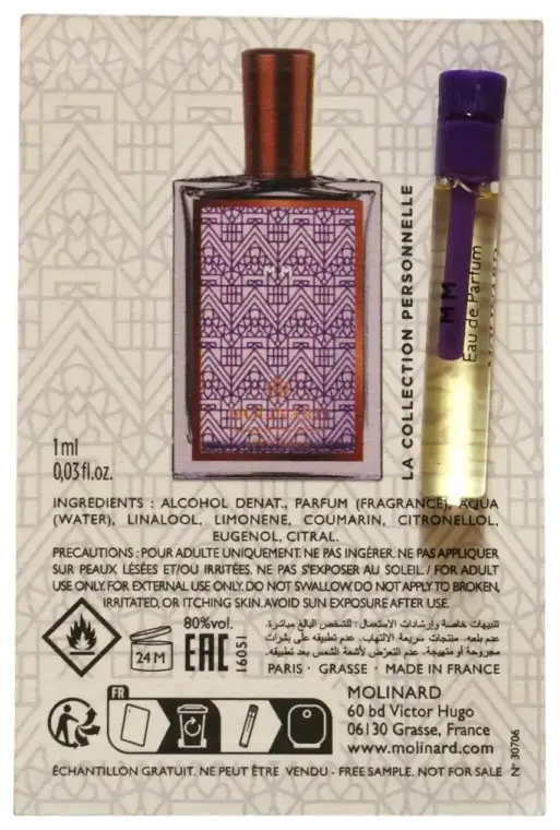 Molinard, Collection Personnelle - MM, Eau