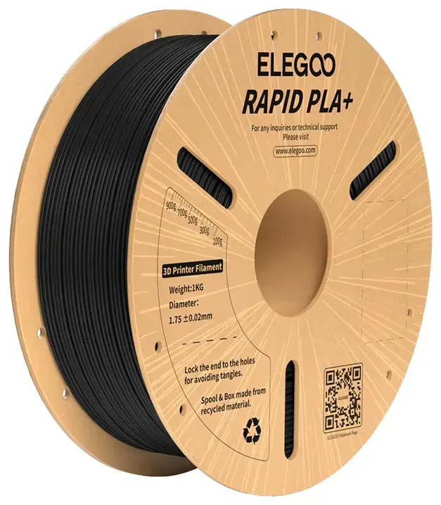 ELEGOO Rapid PLA+ Filament (Black)