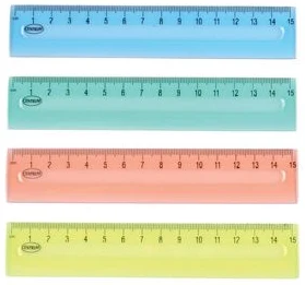 CENTRUM Lineāls 15cm caurspīdīgs assorti