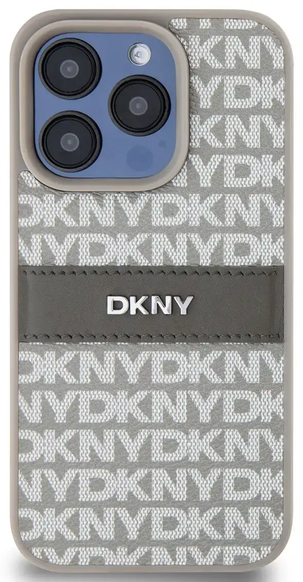 DKNY PU Leather Repeat Pattern Tonal
