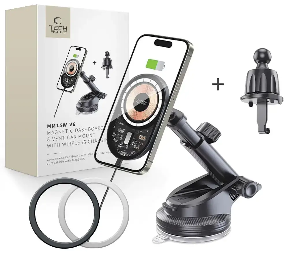 Tech-Protect MM15W-V6 magnētisks auto telefona turētājs
