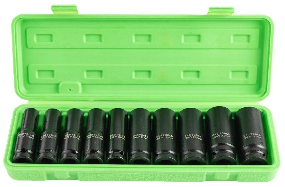 DSDTOOLS 1/2" ilgas metriskas smūginis galvutės