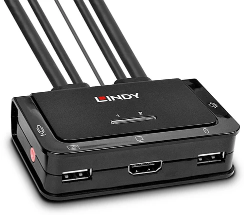 Pārslēdzējs Lindy HDMI KVM pārslēdzējs 2