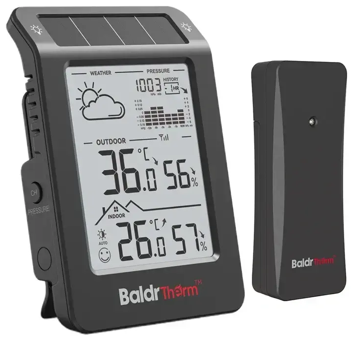 RainPoint BALDRTHERM B0596WT2H2P-V1 Solar-Powered Weather Station