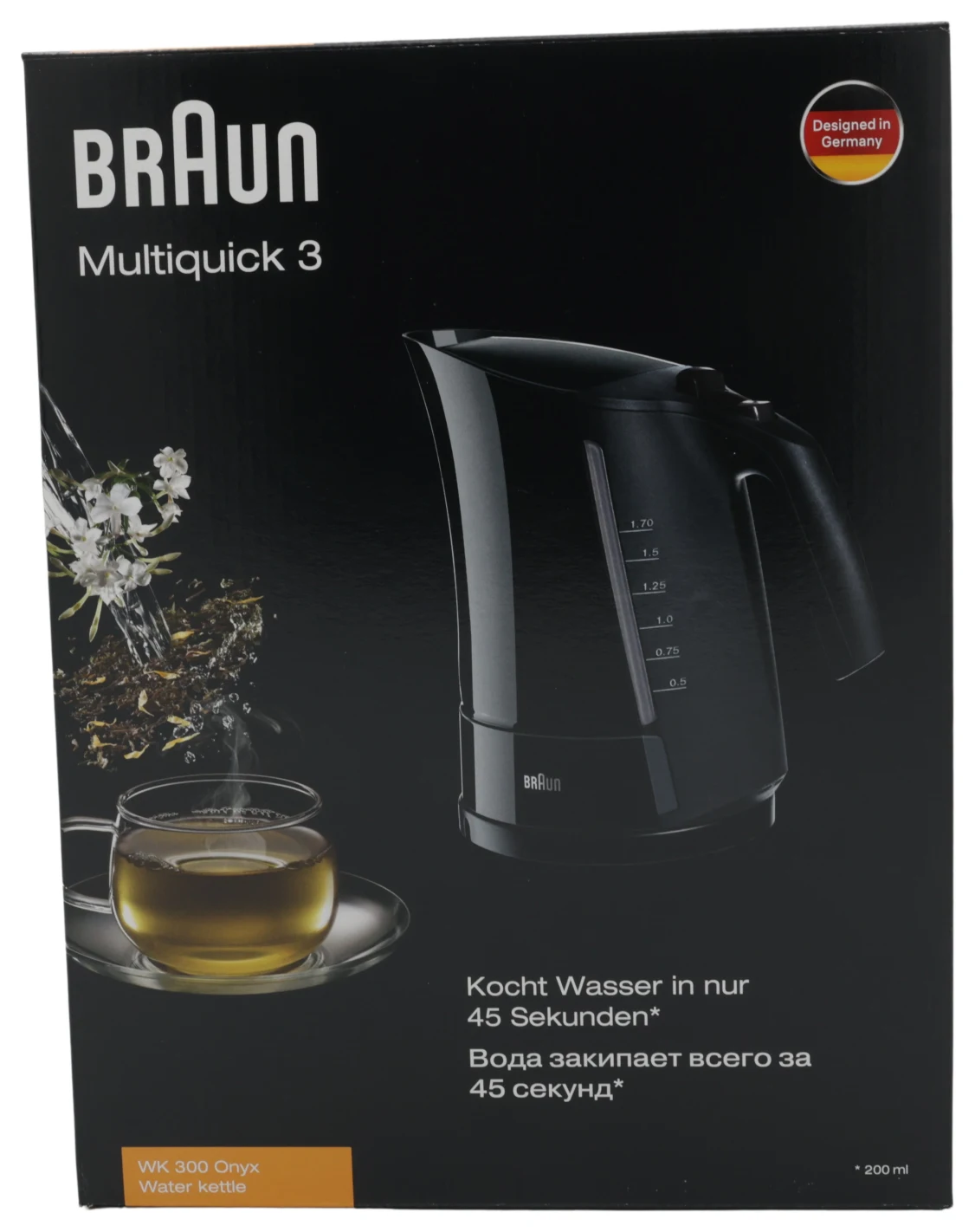 Braun WK300 AquaExpress tējkanna Black