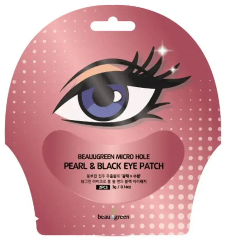 Beauugreen, Pearl & Black, Hydrogel, Anti-Dark