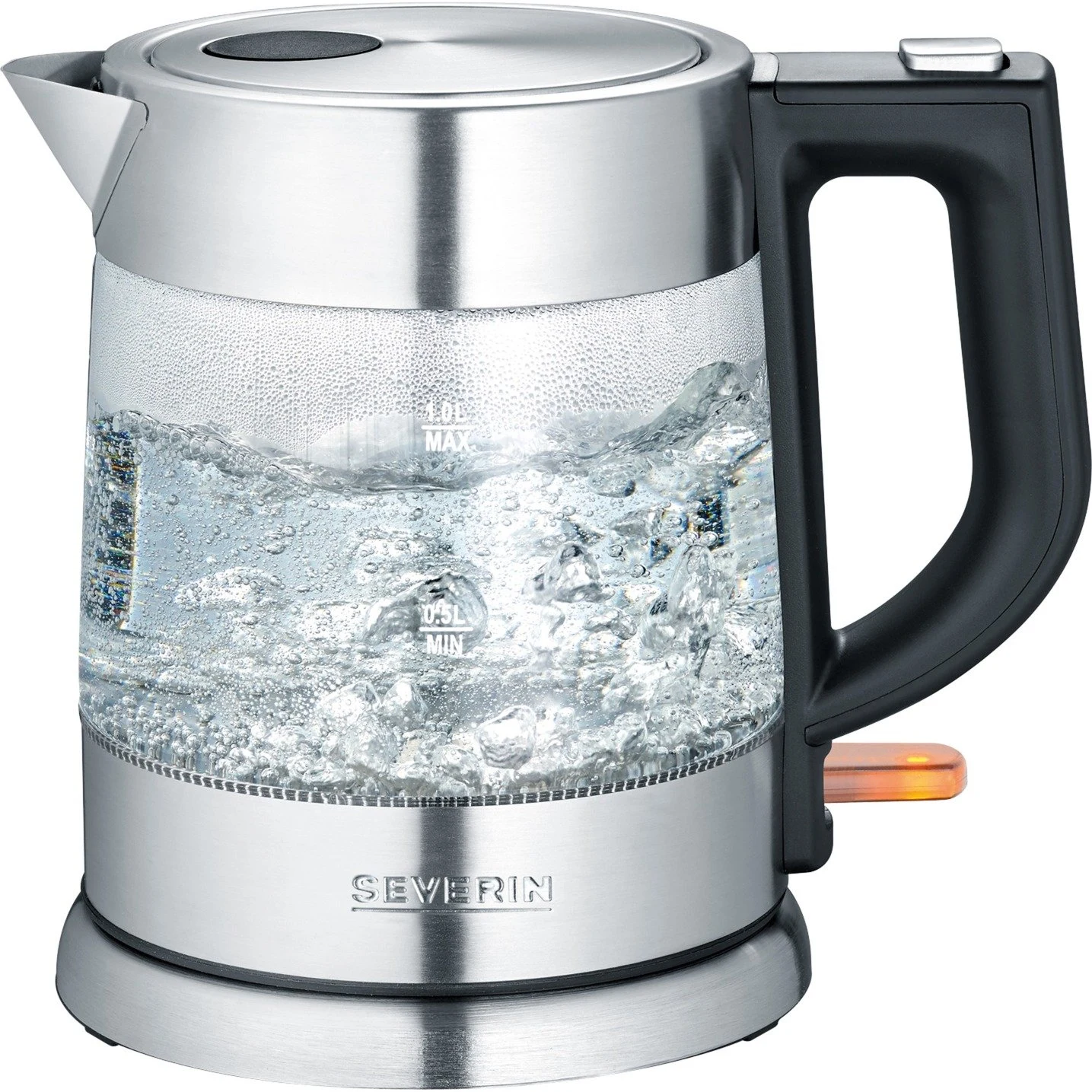 Severin Glas-Wasserkocher WK 3468 (edelstahl (gebürstet)/Black