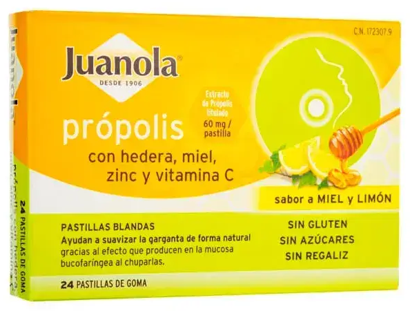 Juanola Propoliss Hederas, Medus, Cinks un