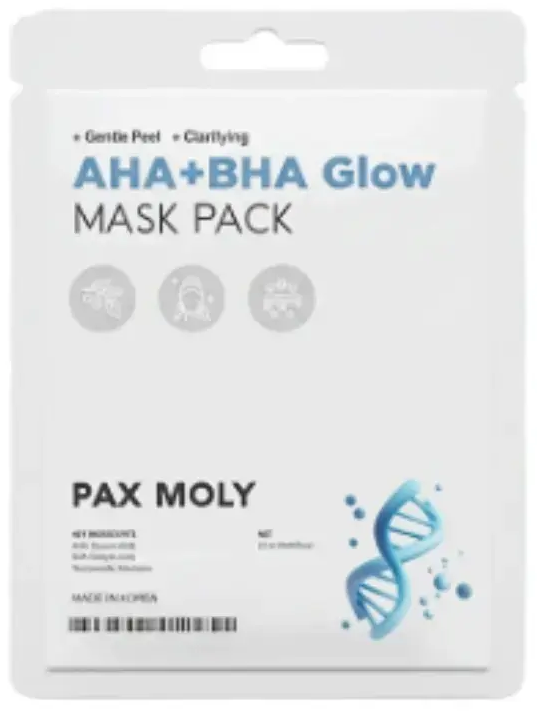 PaxMoly, AHA + BHA, Glowing, Sheet