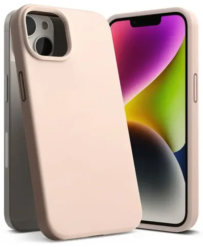 Ringke Silicone telefono dėklas iPhone 14 Plus | iPhone 15 Plus pink sand
