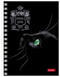 Блокнот А6 в клетку 80лист. на спирали "Royal Cats"