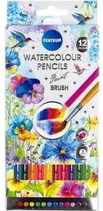 Krāsainie zīmuļi akvareļu, 12 kr.+ ota “ART” WATERCOLOUR