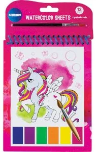 Krāsojamās lapas "Unicorn" 12gab. 15x19cm
