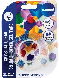 Līmlente GEL divpusēja 18mm x 2mm (stipra, caurspīdīga) 1m