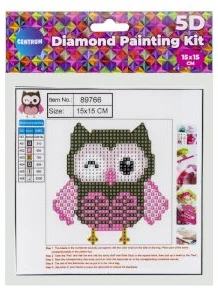Diamond mozaic "Owl" 15x15cm