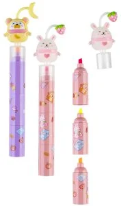 Marķieris teksta ar ieslīpu uzgali "3 in1 CUTE ANIMALS“ Posmveida 1-4mm (assorted colours)