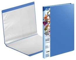 Transparent book A4 FOROFIS 0.50mm cover w/10 transp.pockets 0.03mm (blue) PVC