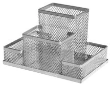 Galda paliktnis FOROFIS 15.3x10.3x10cm (metāla siets, sudrabs)