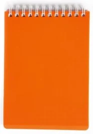 Bloknots A6 rūtiņu 80lp. ar spirāli un plastikāta vākiem "Diamond Neon"oranž