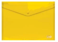 Envelope plastic A4 FOROFIS w/button 0.16mm (yellow) PP