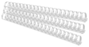 Spirāles plastmasas 22mm 210lp. FOROFIS 50gab. baltas