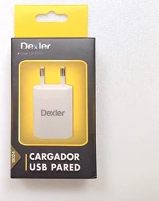 DEXLER Universāls kompakts tīkla lādētājs ar standarta USB 5V 1A balts