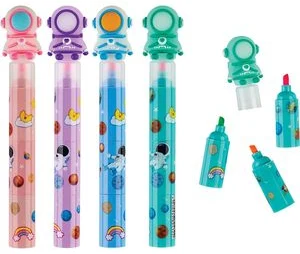 Highlighter 3 in1 SpaceMan (colors: pink,yellow,orange) chisel tip 1-5mm
