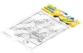 Izkrāso vitrāžu "Sponge Bob" 17x13cm assorti