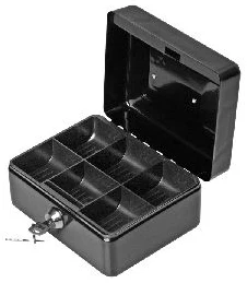 Naudas kaste FOROFIS 15x18x8cm (melna kr.) no metala